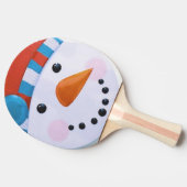 Snowman Carrot Nose Winter Kerstmis Tafeltennisbatje (Zijkant)