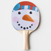 Snowman Carrot Nose Winter Kerstmis Tafeltennisbatje (Voorkant)
