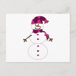 Snowman cartoon briefkaart