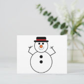 Snowman Cartoon Briefkaart (Staand voorkant)