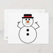 Snowman Cartoon Briefkaart (Voorkant / Achterkant)