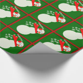 Snowman Cartoon Caricature Cadeaupapier (Hoek)