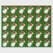 Snowman Cartoon Caricature Cadeaupapier (Vlak)