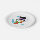 Snowman Cartoon Paper Borden Papieren Bordje (Gekanteld)