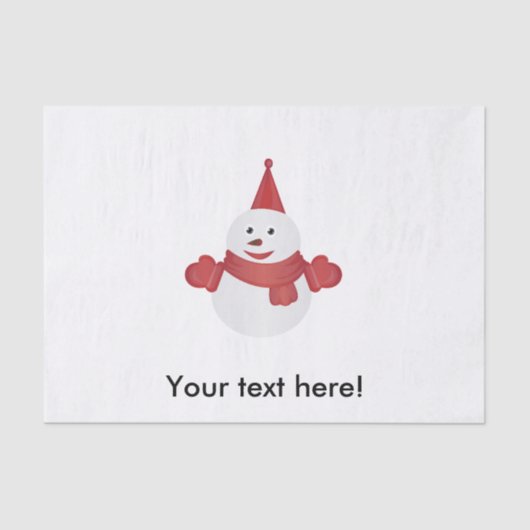 Snowman cartoon tissuepapier (Voorkant)