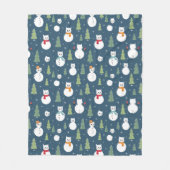 Snowman Cats Vakantiepatroon Fleece Deken (Voorkant)