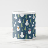 Snowman Cats Vakantiepatroon Grote Koffiekop (Voorkant)