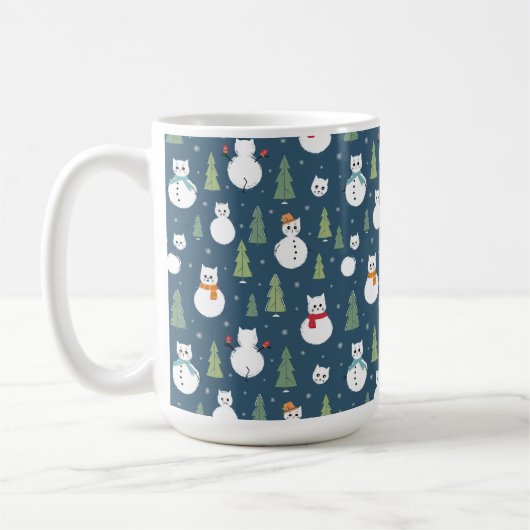 Snowman Cats Vakantiepatroon Koffiemok (Links)