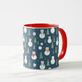 Snowman Cats Vakantiepatroon Mok (Voorkant rechts)