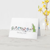 Snowman Celebratie Kaart (Gele Bloem)