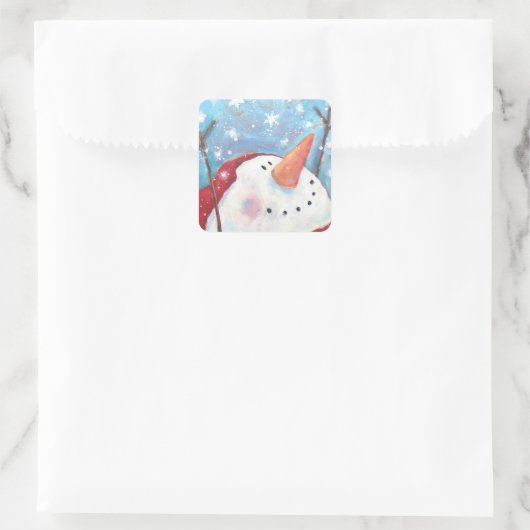 Snowman Celebrating Snow sticker (Tas)