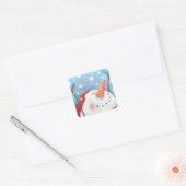 Snowman Celebrating Snow sticker (Envelop)