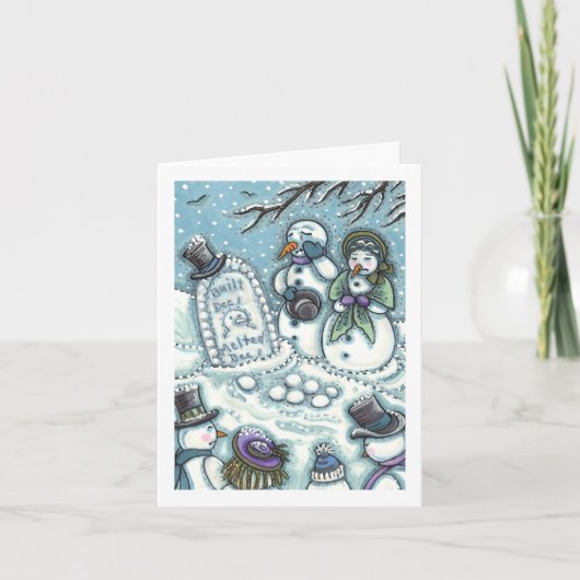 SNOWMAN-CEMETERY, GEKOPPELD VÓÓR ZIJN TIJD leeg Kaart (Voorkant)