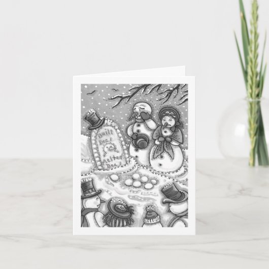 SNOWMAN-CEMETERY, GEKOPPELD VÓÓR ZIJN TIJD leeg Kaart (Voorkant)