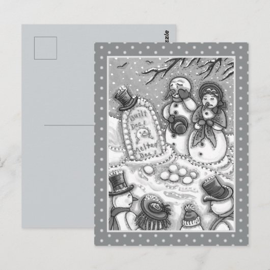 SNOWMAN CEMETERY, GEKOPPELD VÓÓR ZIJN TIJD, MOURNE BRIEFKAART (Voorkant / Achterkant)