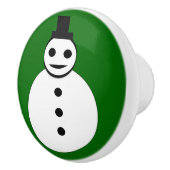 Snowman Ceramic Knob glimlachend Keramische Knop (Rechts)