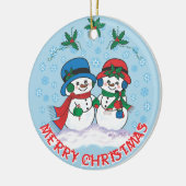 Snowman Ceramic Ornament (Links)
