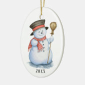 Snowman Ceramic Ornament (Links)