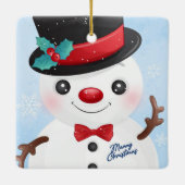 Snowman Ceramic Ornament (Achterkant)