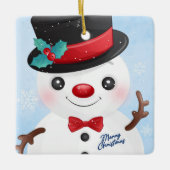 Snowman Ceramic Ornament (Voorkant)