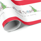 Snowman Chat Holiday Cadeaupapier (Rol Hoek)