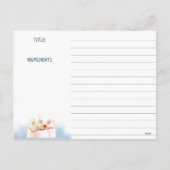 Snowman Chef cooking baking foliday recipe card Feestdagenkaart (Achterkant)