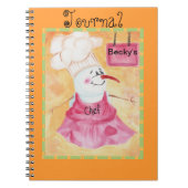 Snowman Chef in Schort & Chef's Pet Journal Notitieboek (Voorkant)