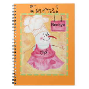 Snowman Chef in Schort & Chef's Pet Journal Notitieboek