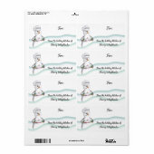 Snowman chef-kok uit de keuken van Kerst sticker (Full Sheet)