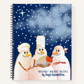 Snowman chef-kok vakantie kookboek recept notitieb notitieboek (Voorkant)