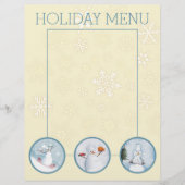 Snowman chefs kerstfeestmenu briefhoofd (Voorkant)