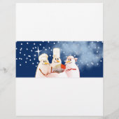 Snowman chefs kerstfeestmenu briefhoofd (Achterkant)