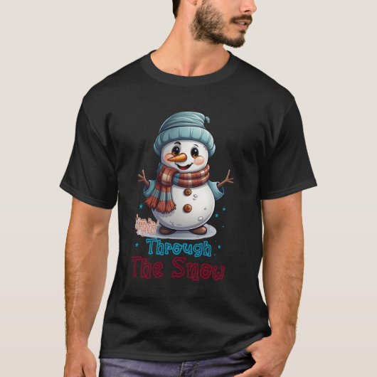 Snowman Chic: Verhoog je stijl met speelse verf T-shirt (Voorkant)