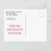 Snowman Chiropractic Feestdagenkaart (Achterkant)