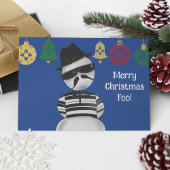 Snowman Cholo New Mexico Kerstversieringen Zia Feestdagenkaart