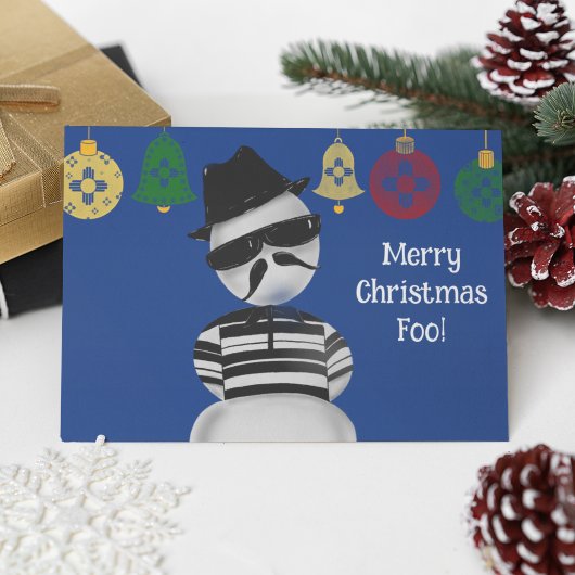 Snowman Cholo New Mexico Kerstversieringen Zia Feestdagenkaart