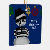 Snowman Cholo New Mexico Kerstversieringen Zia Keramisch Ornament (Rechts)