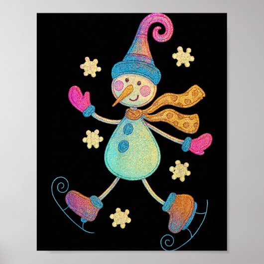 Snowman Christmas 2025 Family Matching Funny Winte Poster (Voorkant)