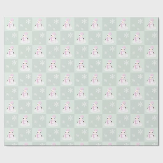 Snowman Christmas Cadeaupapier (Vlak)
