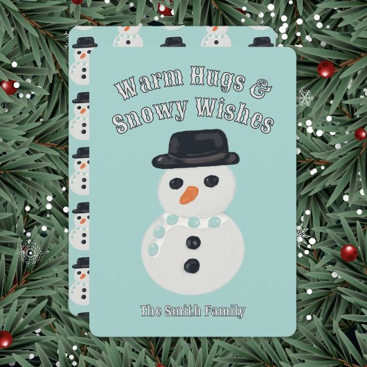 Snowman Christmas Card Feestdagenkaart