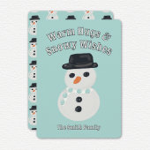 Snowman Christmas Card Feestdagenkaart