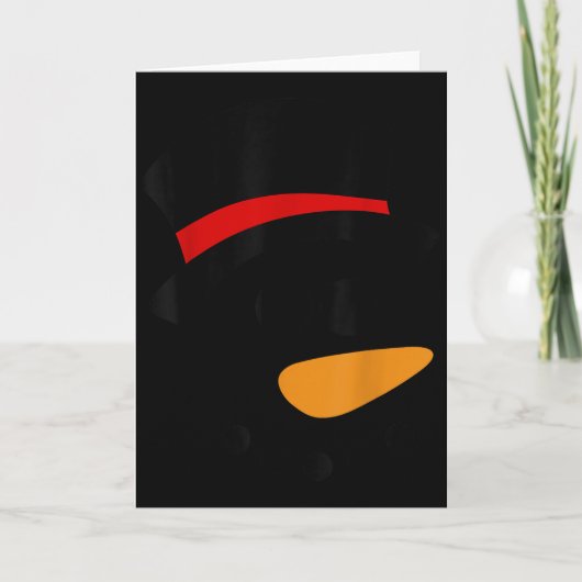 Snowman Christmas Character Face  Kaart (Voorkant)