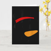 Snowman Christmas Character Face  Kaart (Gele Bloem)