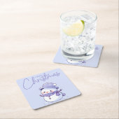 Snowman Christmas Coaster Kartonnen Onderzetters (Insitu)