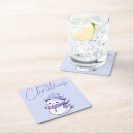 Snowman Christmas Coaster Kartonnen Onderzetters