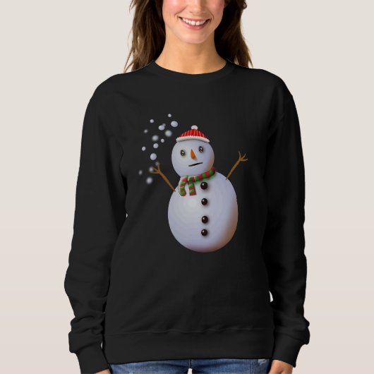 Snowman Christmas  Cute Snowing Winter Wonderland Trui (Voorkant)