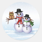 Snowman Christmas Envelope Sticker (Voorkant)
