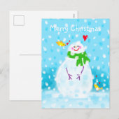 Snowman Christmas Feestdagen Briefkaart (Voorkant / Achterkant)