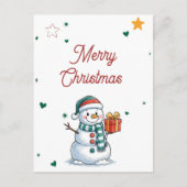 Snowman Christmas Feestdagenkaart (Voorkant)