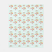 Snowman Christmas Fleece Deken (Voorkant)